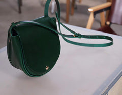 Sylphid’s Horseshoe – Green First-Layer Cowhide Crossbody Bag