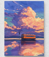 The Journey Beneath Sunset Skies