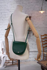 Sylphid’s Horseshoe – Green First-Layer Cowhide Crossbody Bag