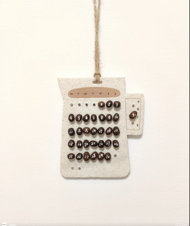 Coffee Bean Calendar