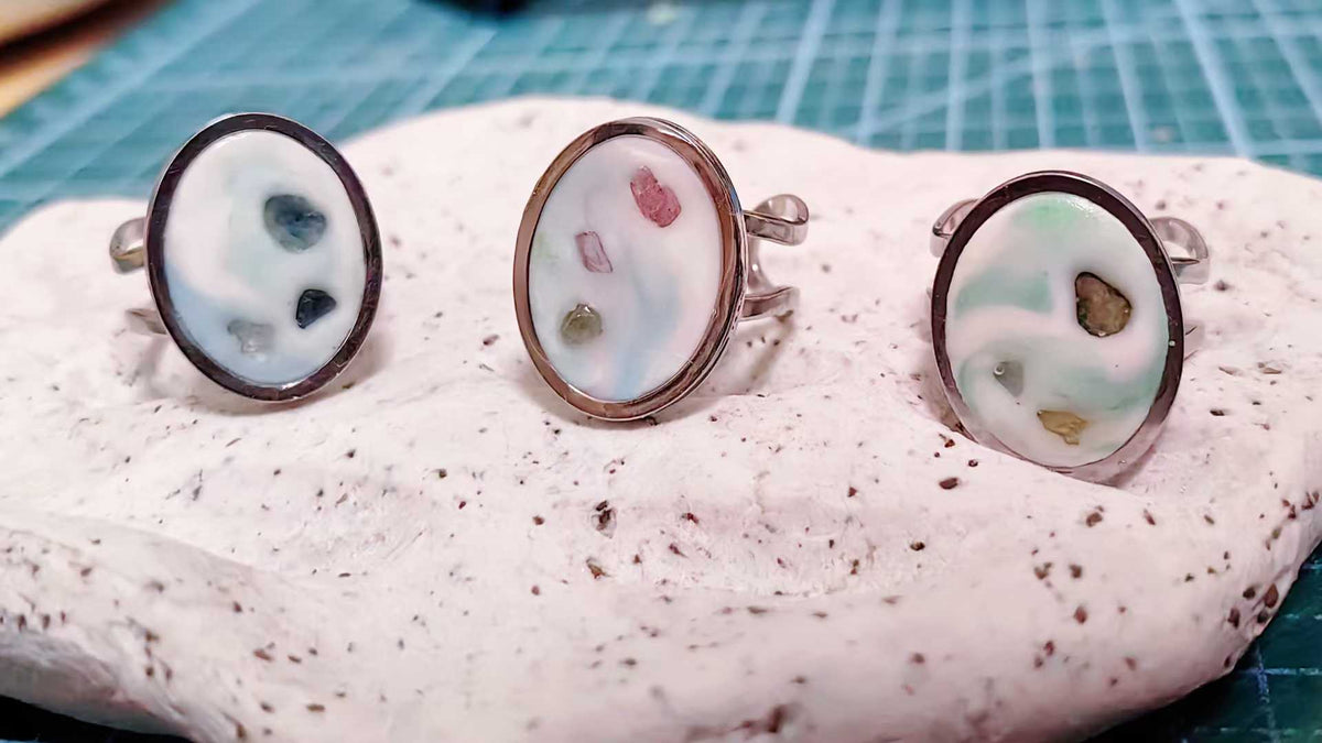 Soft Ceramic Handmade Rings(3pcs)