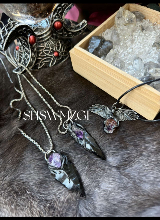 Obsidian Blade Necklace