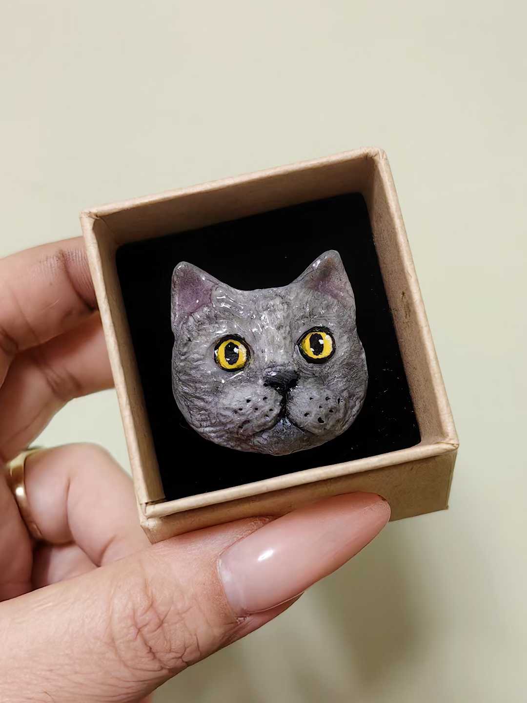 Soft Ceramic Handmade Pet Brooch/Necklace Tag