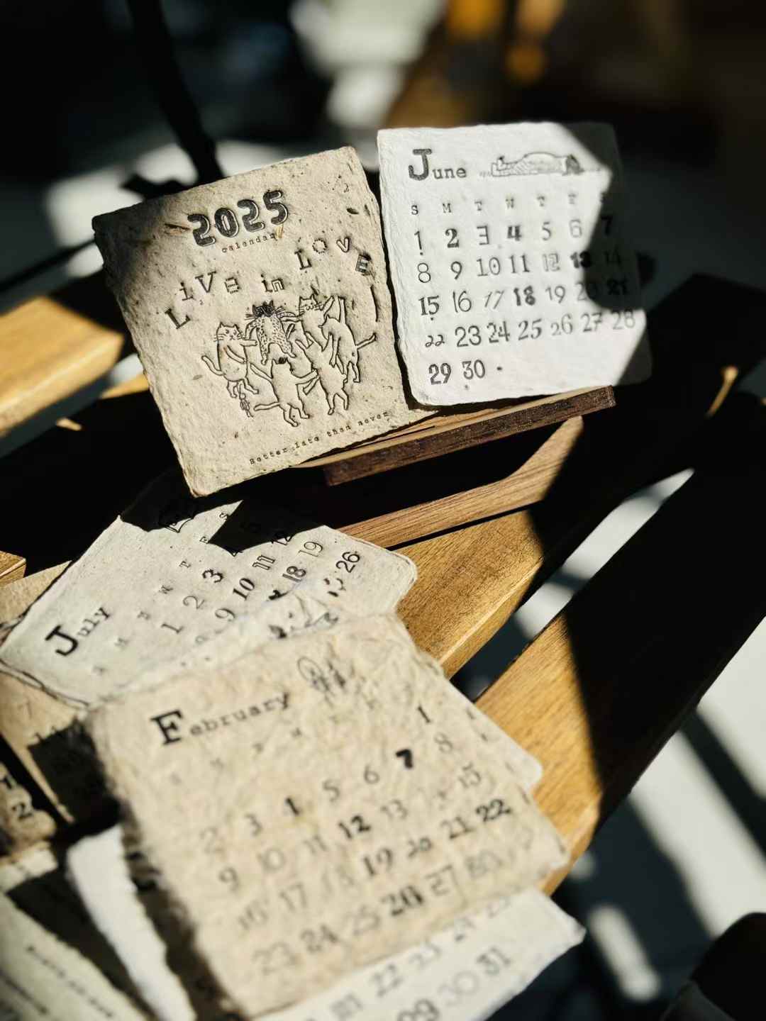 Handmade Paper Calendar 2025